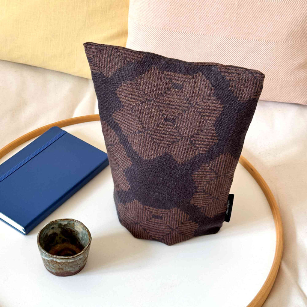 Kaffehætte - brun Ørkenrose - hør