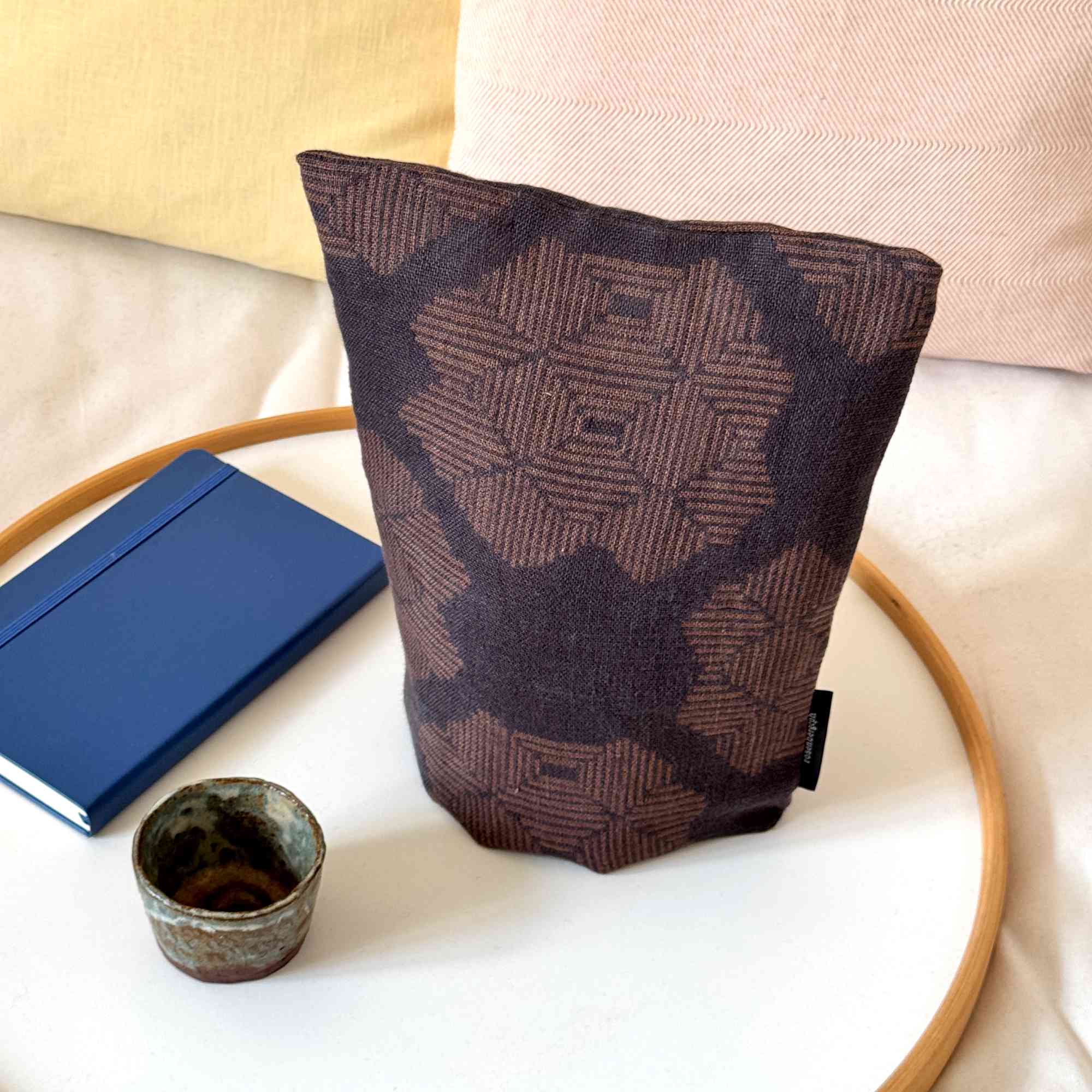 Kaffehætte - brun Ørkenrose - hør