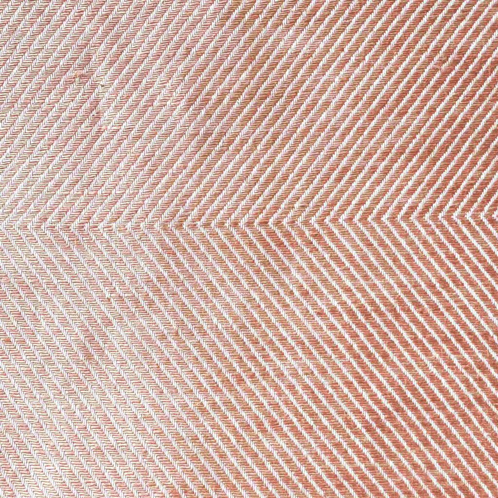 45 x 45 cm pudebetræk, koral hør/bomuld, sildebensvævet, RosenbergCph