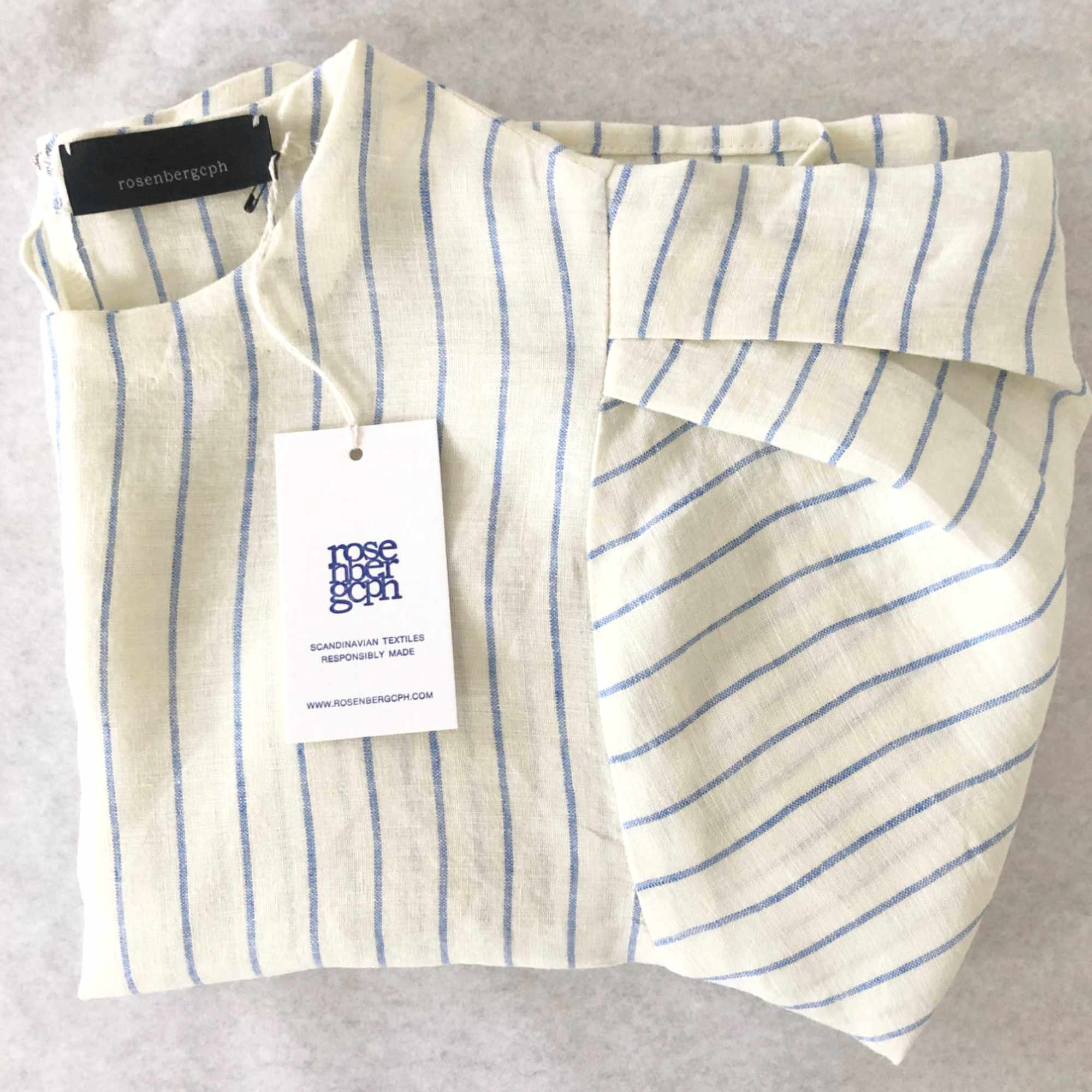 Puff hørbluse, foldet med hang tag, RosenbergCph