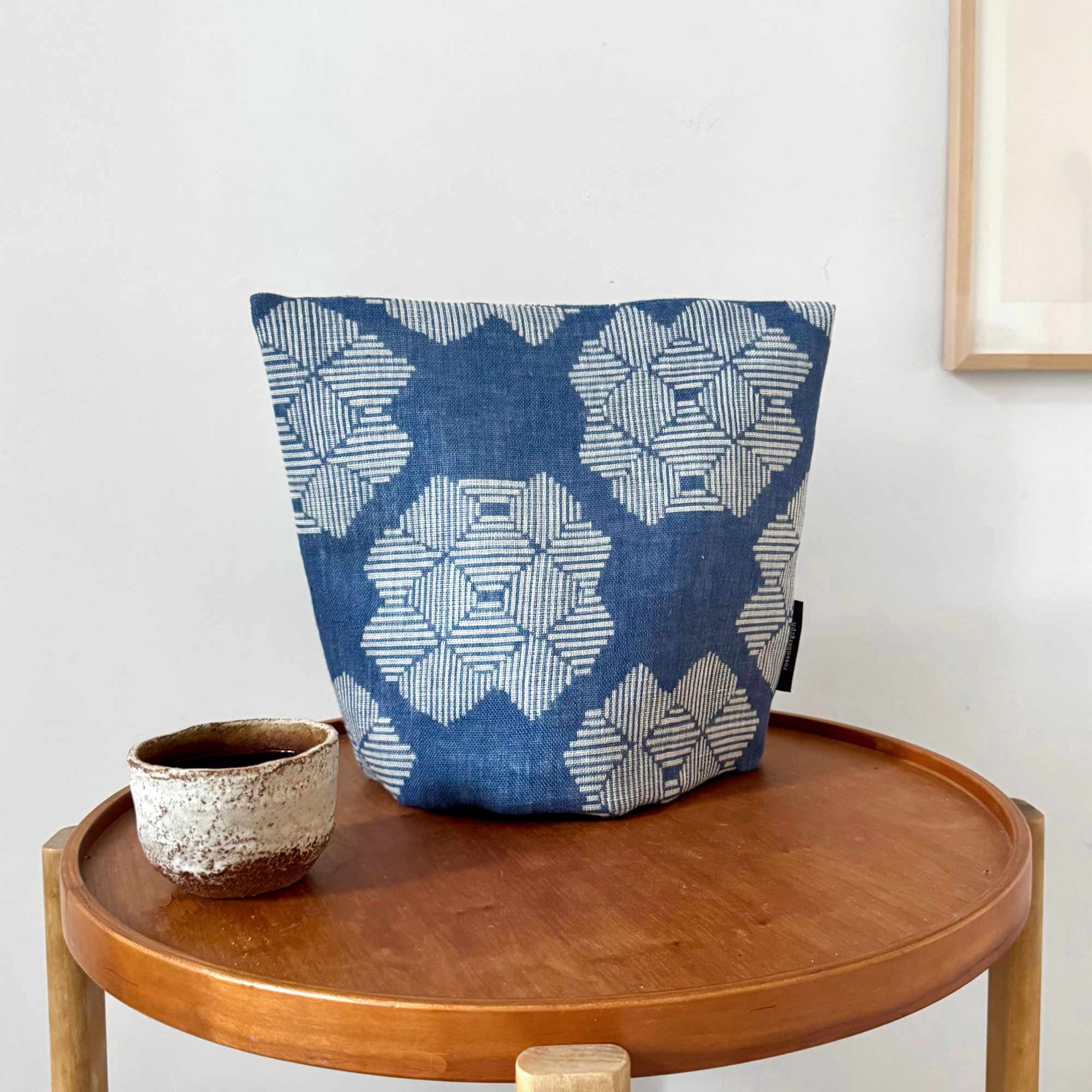Tea warmer - blue Desert rose - linen