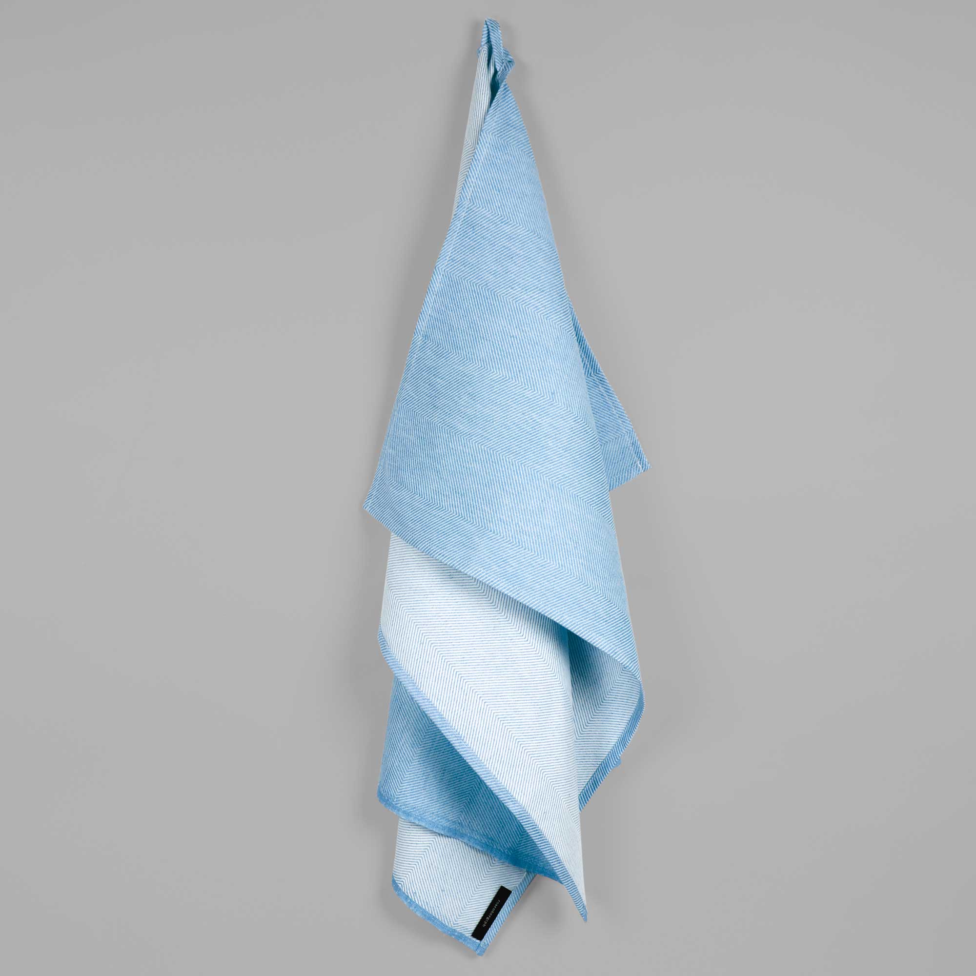 Håndklæde, himmelblå, hør/bomuld, design af Anne Rosenberg, RosenbergCph