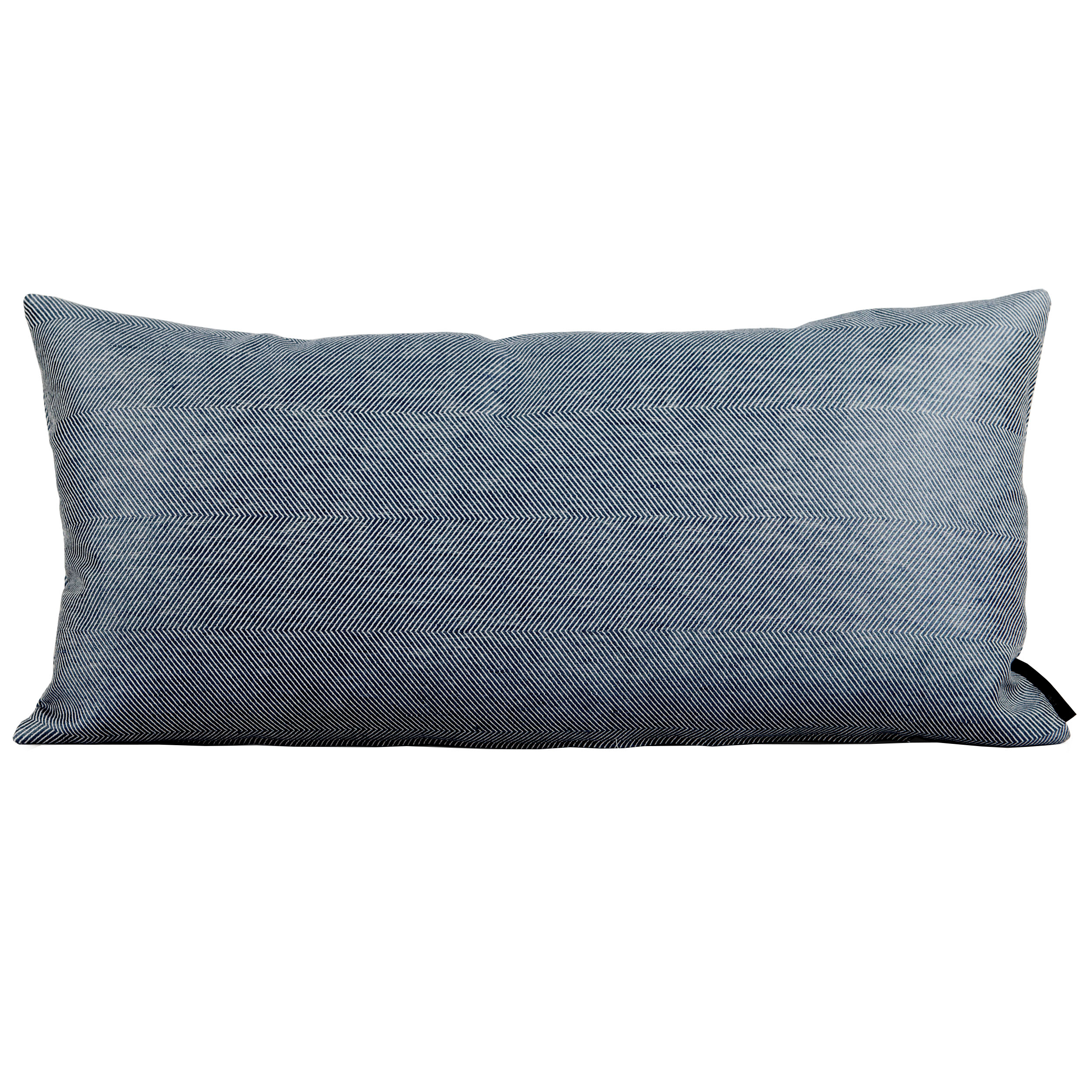 Rectangular cushion linen/cotton indigo blue design by Anne Rosenberg, RosenbergCph