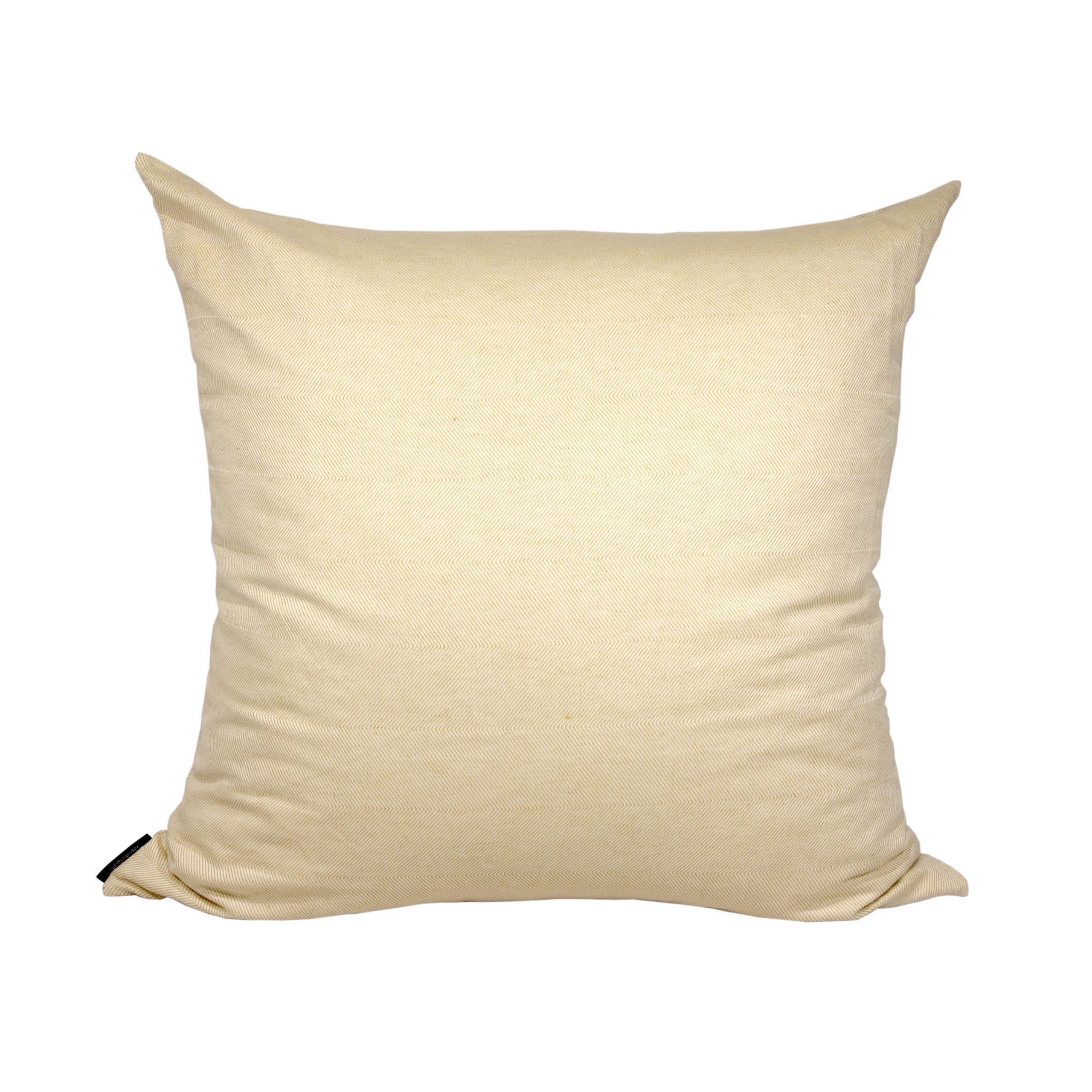 Floor cushion cover linen/cotton light hay yellow design by Anne Rosenberg, RosenbergCph