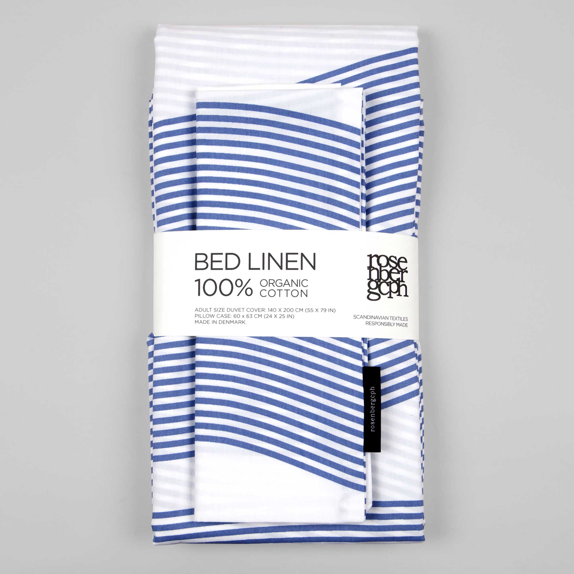 Bed linen, River blue, RosenbergCph, design by Anne Rosenberg