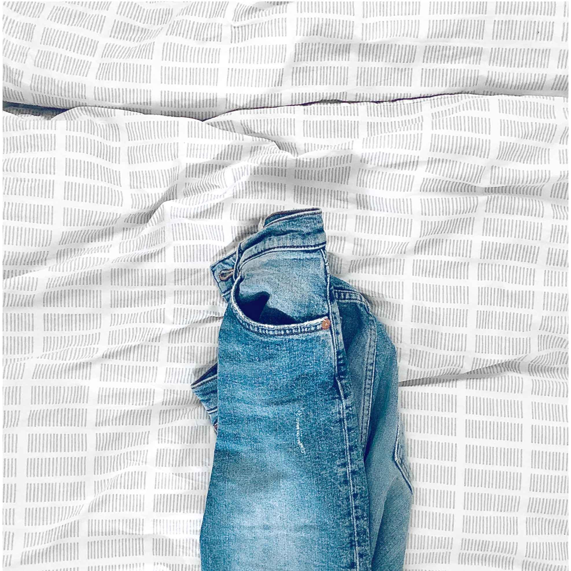 Tile grey organic cotton bed linen, designed by Anne Rosenberg, RosenbergCph