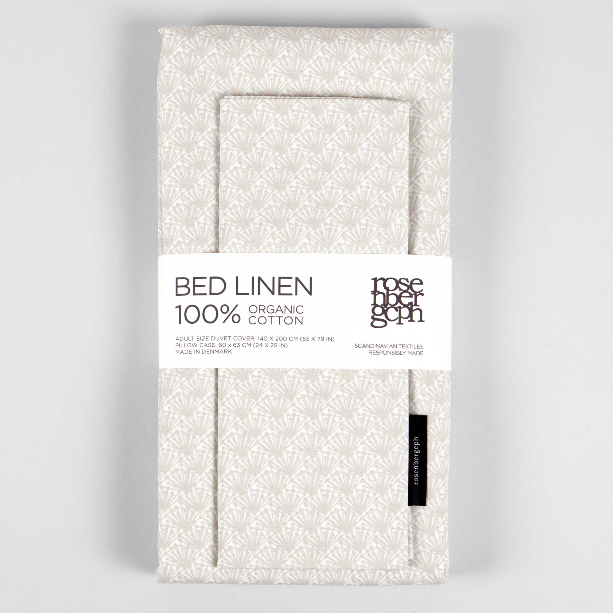 Fili sand organic cotton bed linen, design Anne Rosenberg, RosenbergCph
