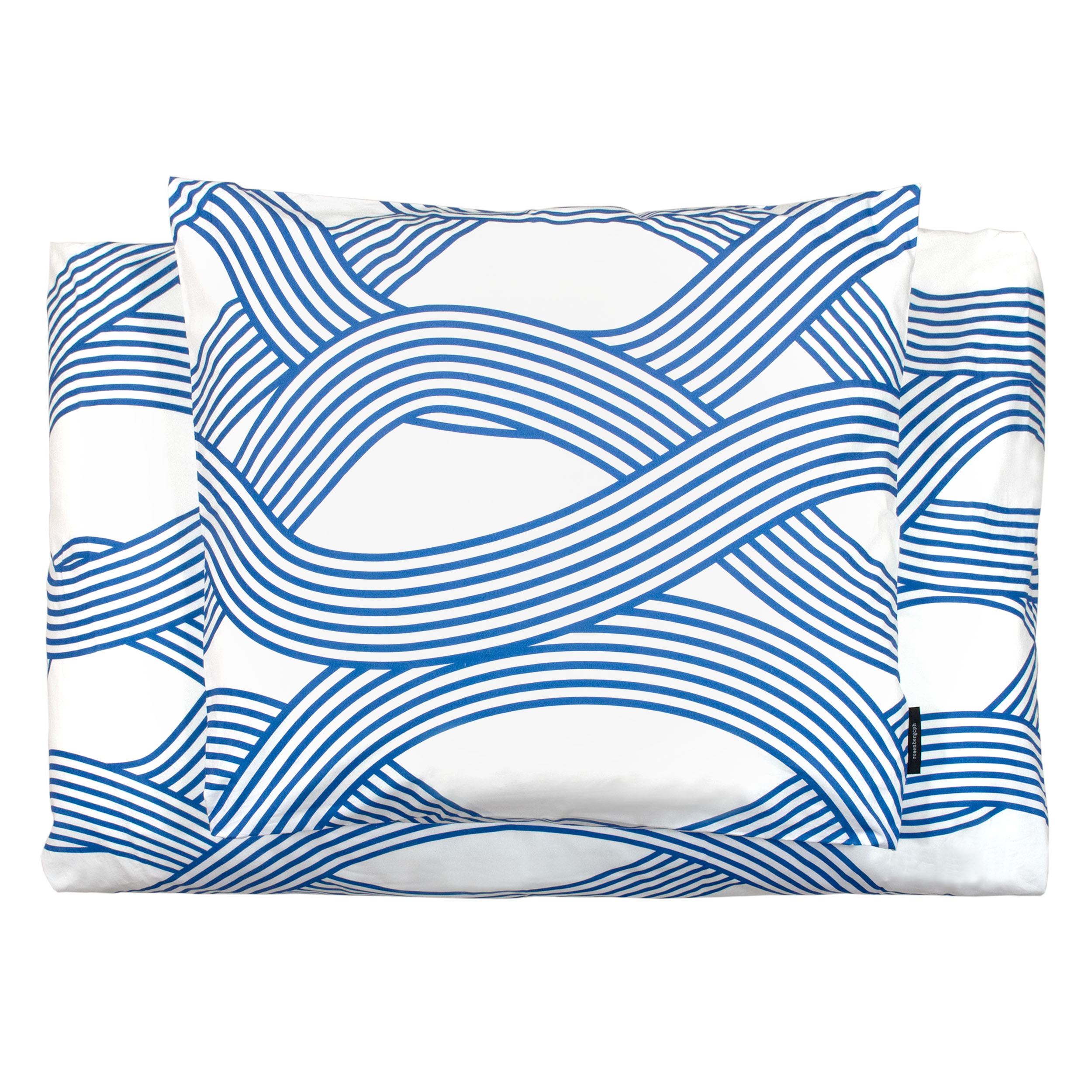 Ocean blue organic cotton bedlinen, design by Anne Rosenberg, RosenbergCph