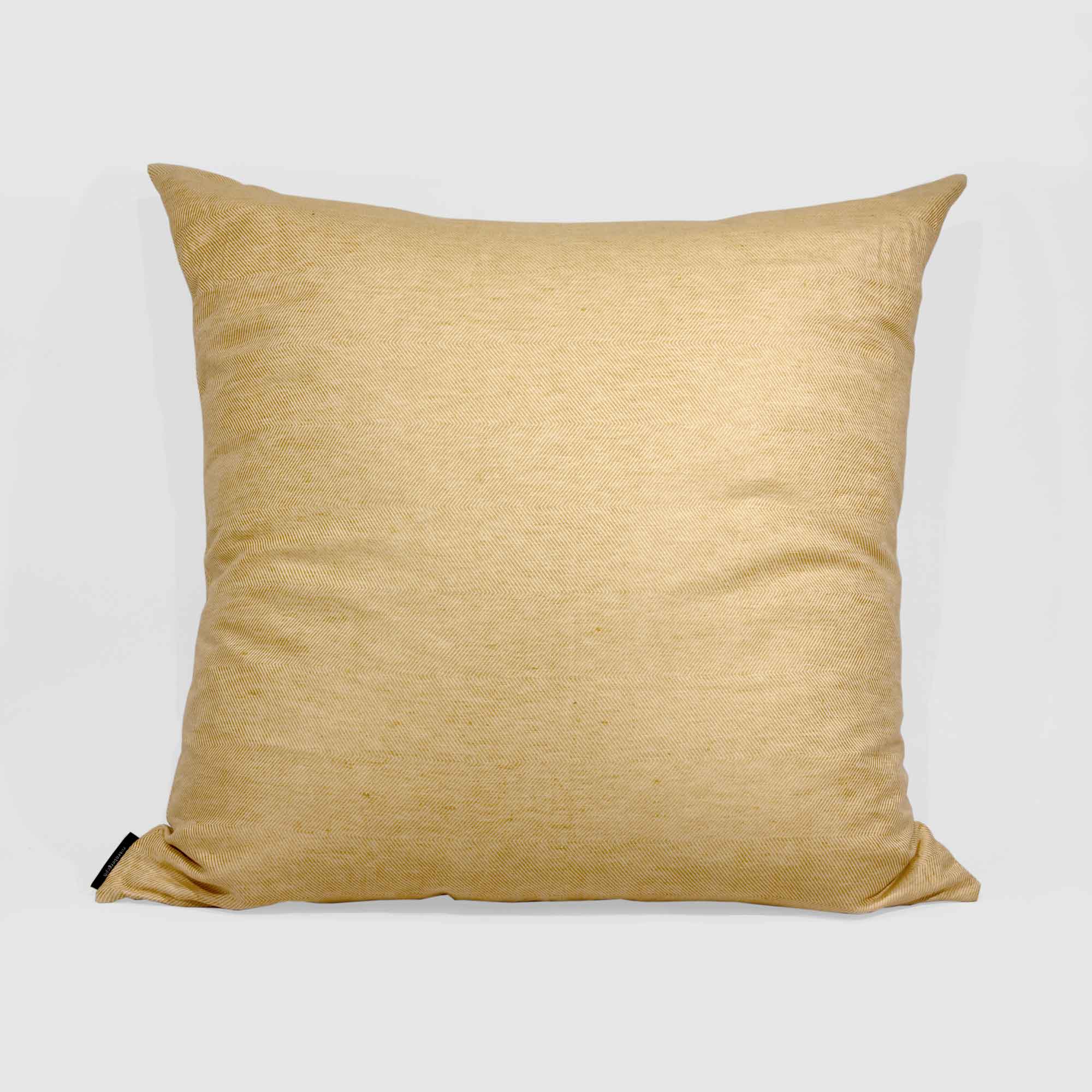 Floor cushion cover linen/cotton hay yellow design by Anne Rosenberg, RosenbergCph