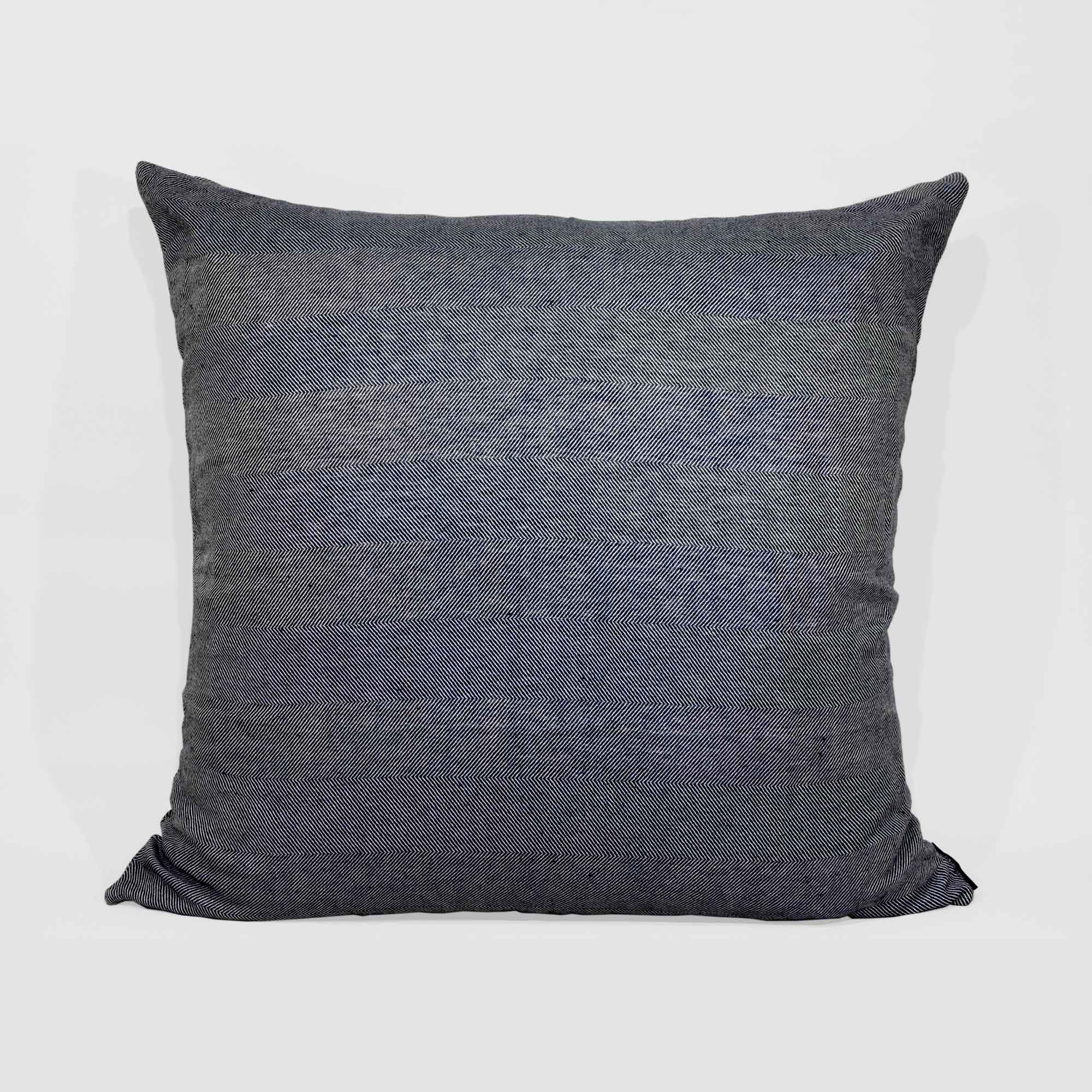 Floor cushion cover linen/cotton indigo blue design by Anne Rosenberg, RosenbergCph