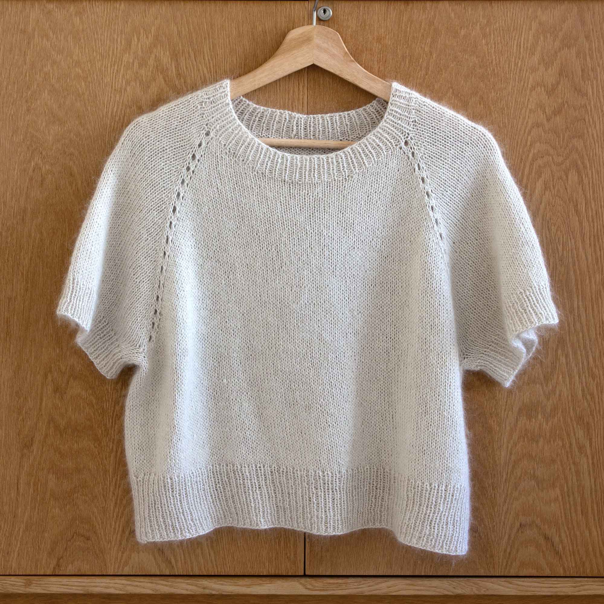 Folk blouse hand knitted silk and mohair. Design and hand knit Anne Rosenberg, RosenbergCph