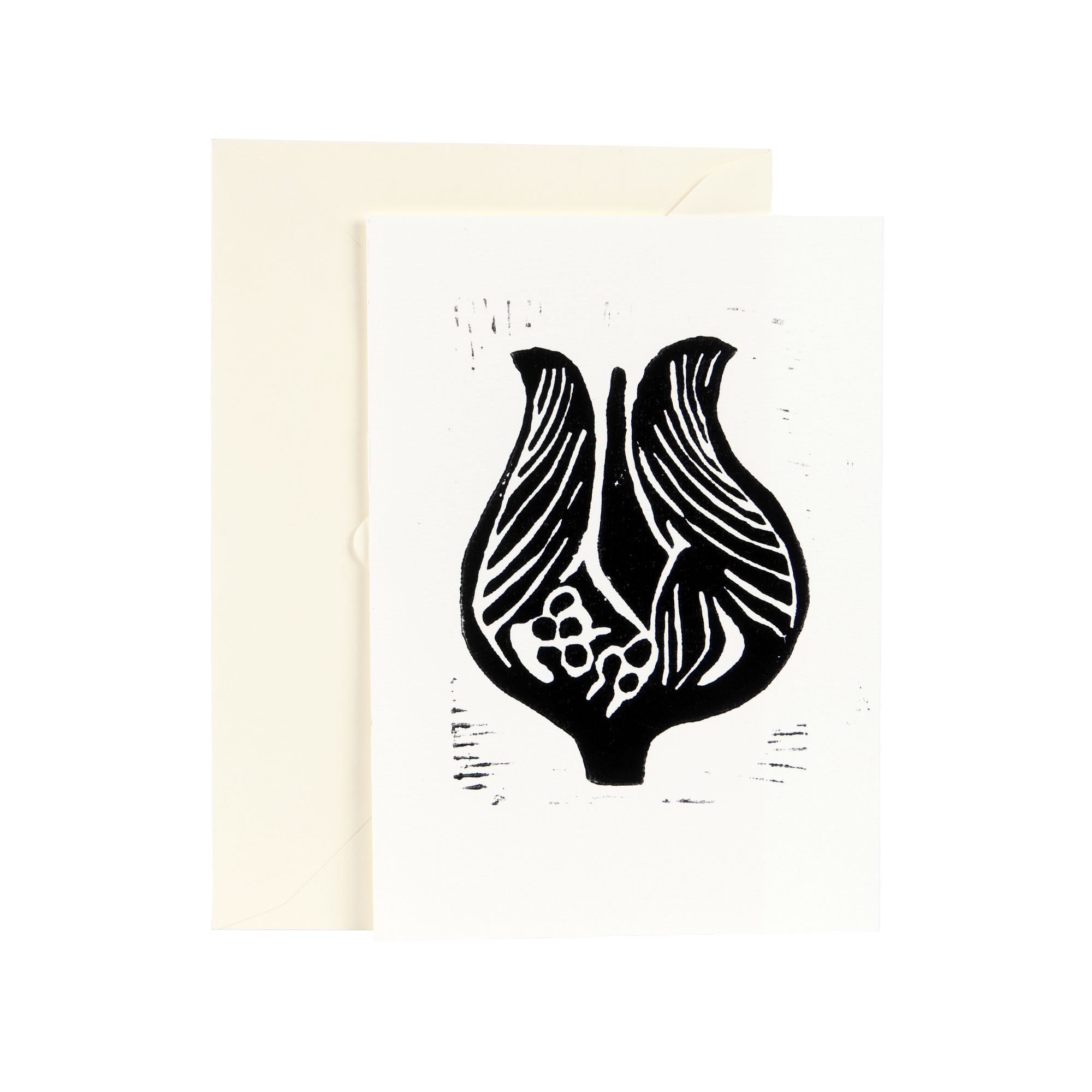 Greeting card, Cutting, Linocut by Anne Rosenberg, RosenbergCph