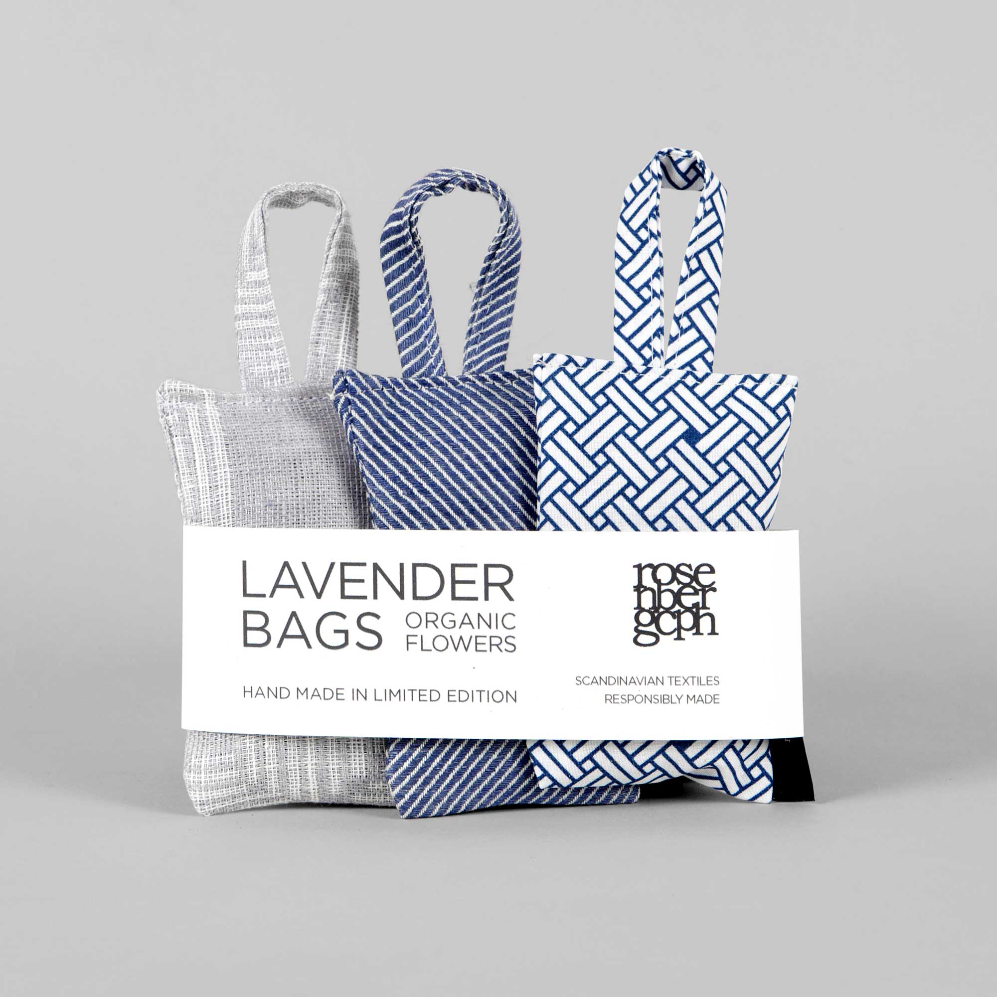 Lavender bags, blue selection, design by Anne Rosenberg, RosenbergCph