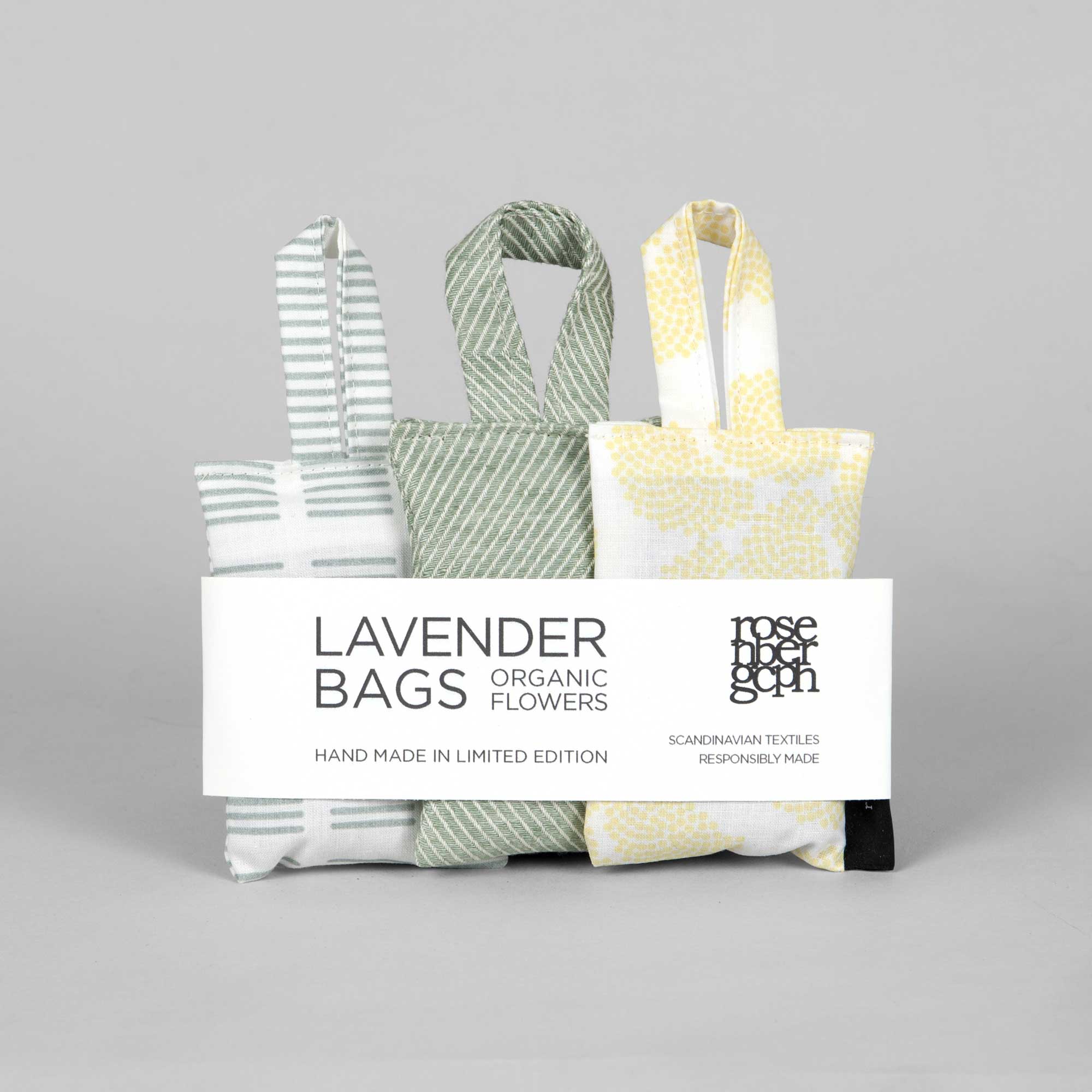 Lavender bags, green selection, design by Anne Rosenberg, RosenbergCph
