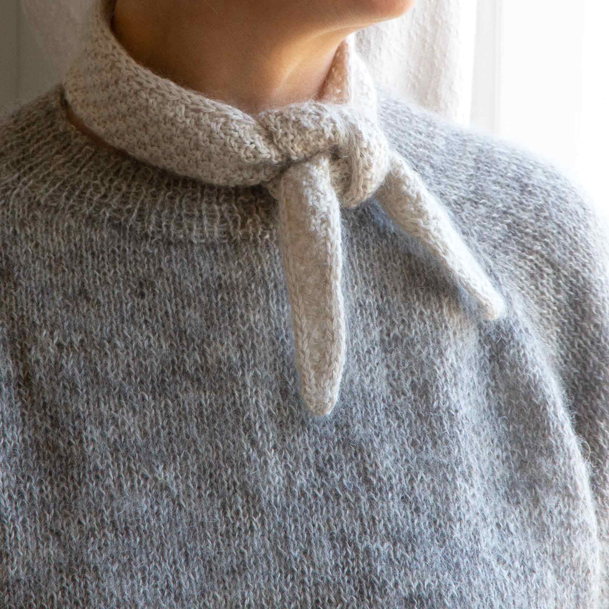 Adda scarf knitted silk and mohair. Design and hand knit Anne Rosenberg, RosenbergCph