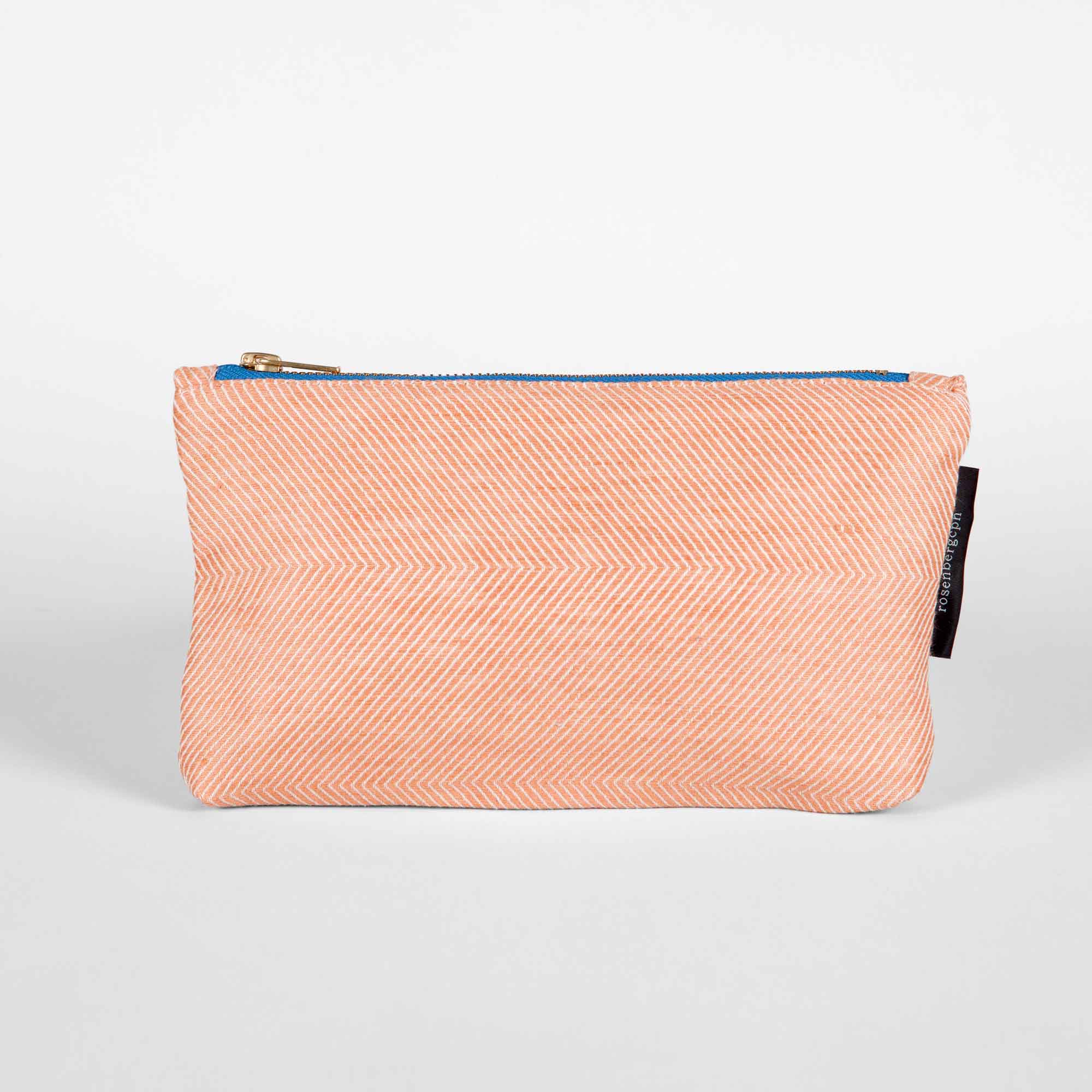 Shift linen/cotton purse, coral, design Anne Rosenberg, RosenbergCph