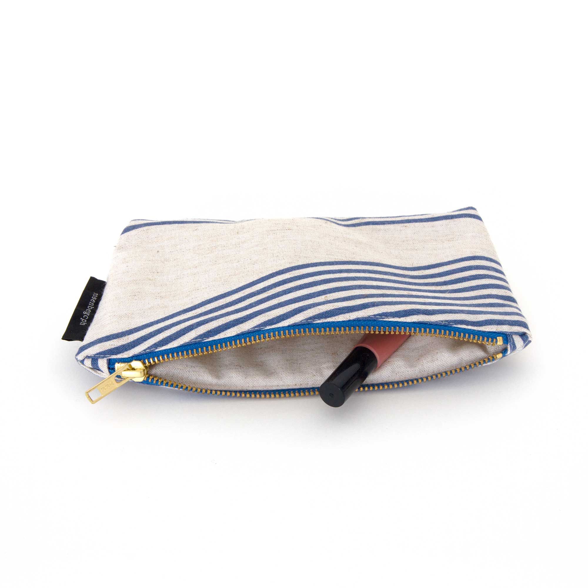 Shift linen/cotton purse, River blue, design Anne Rosenberg, RosenbergCph