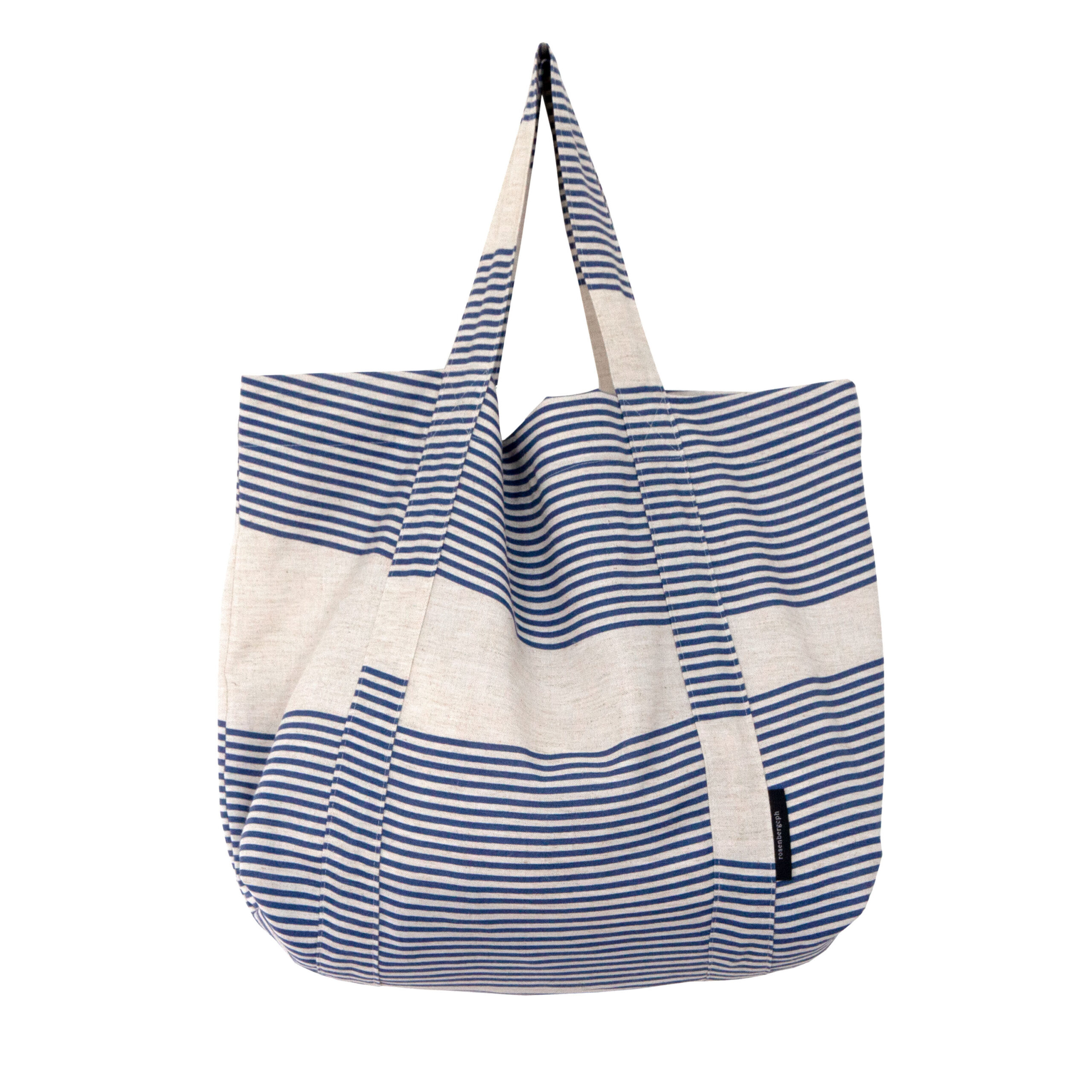 River blue linen bag, design Anne Rosenberg, RosenbergCph