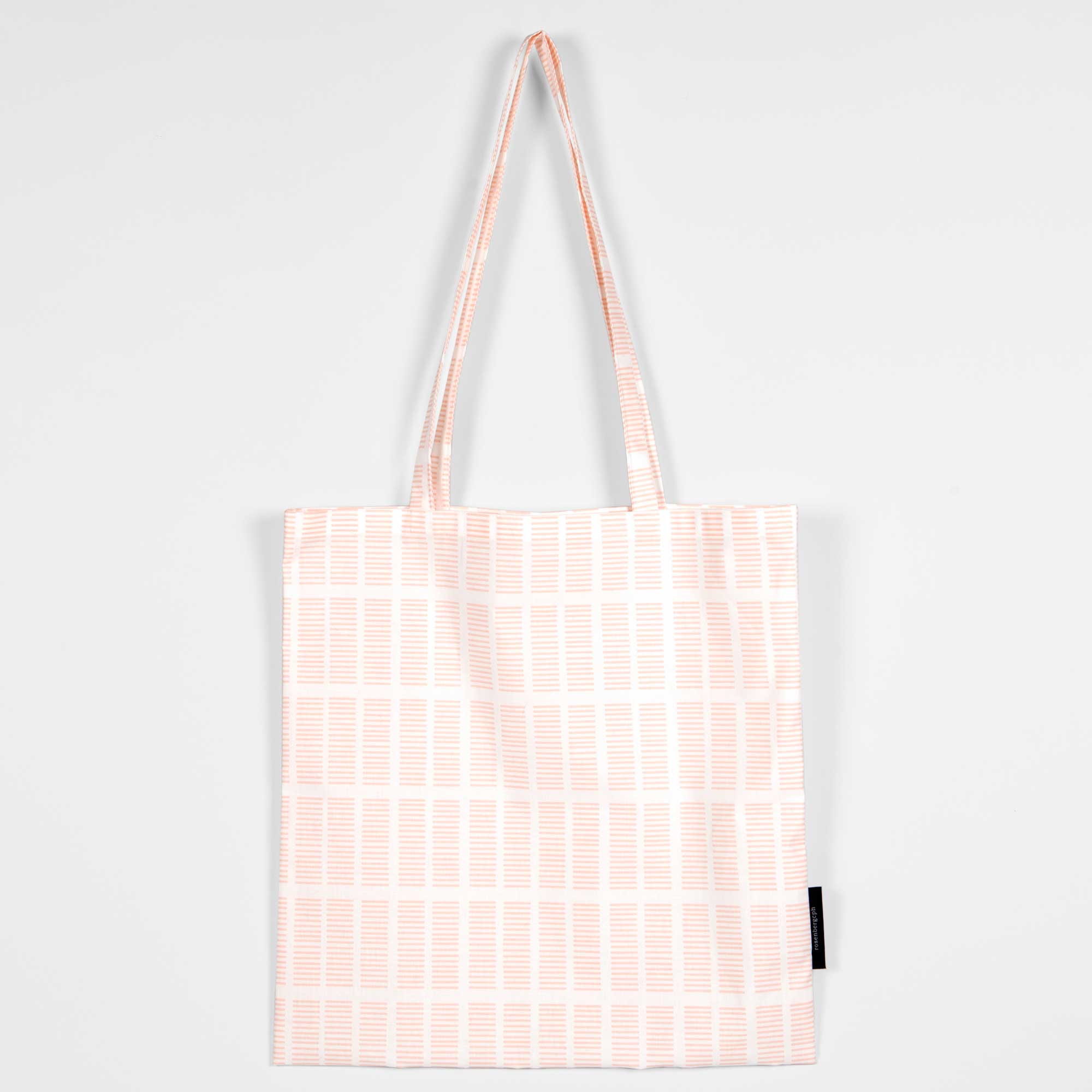 Shopping bag, Tile pale rose, organic cotton