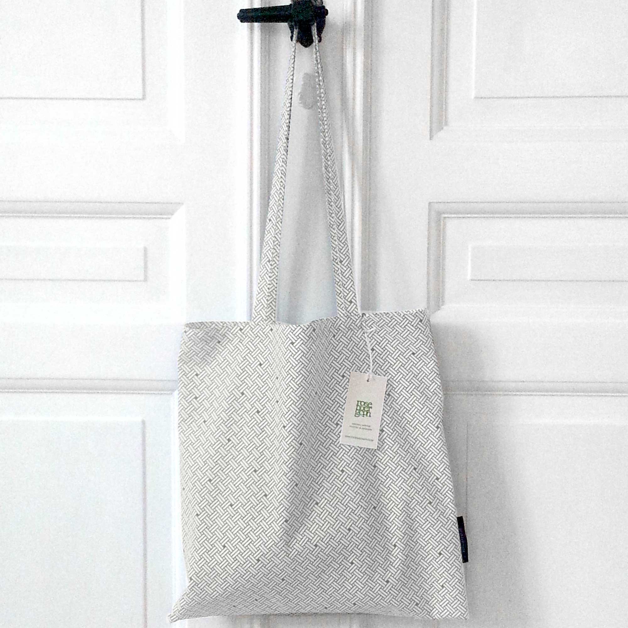 Shopping bag, Weave ash brown, organic cotton