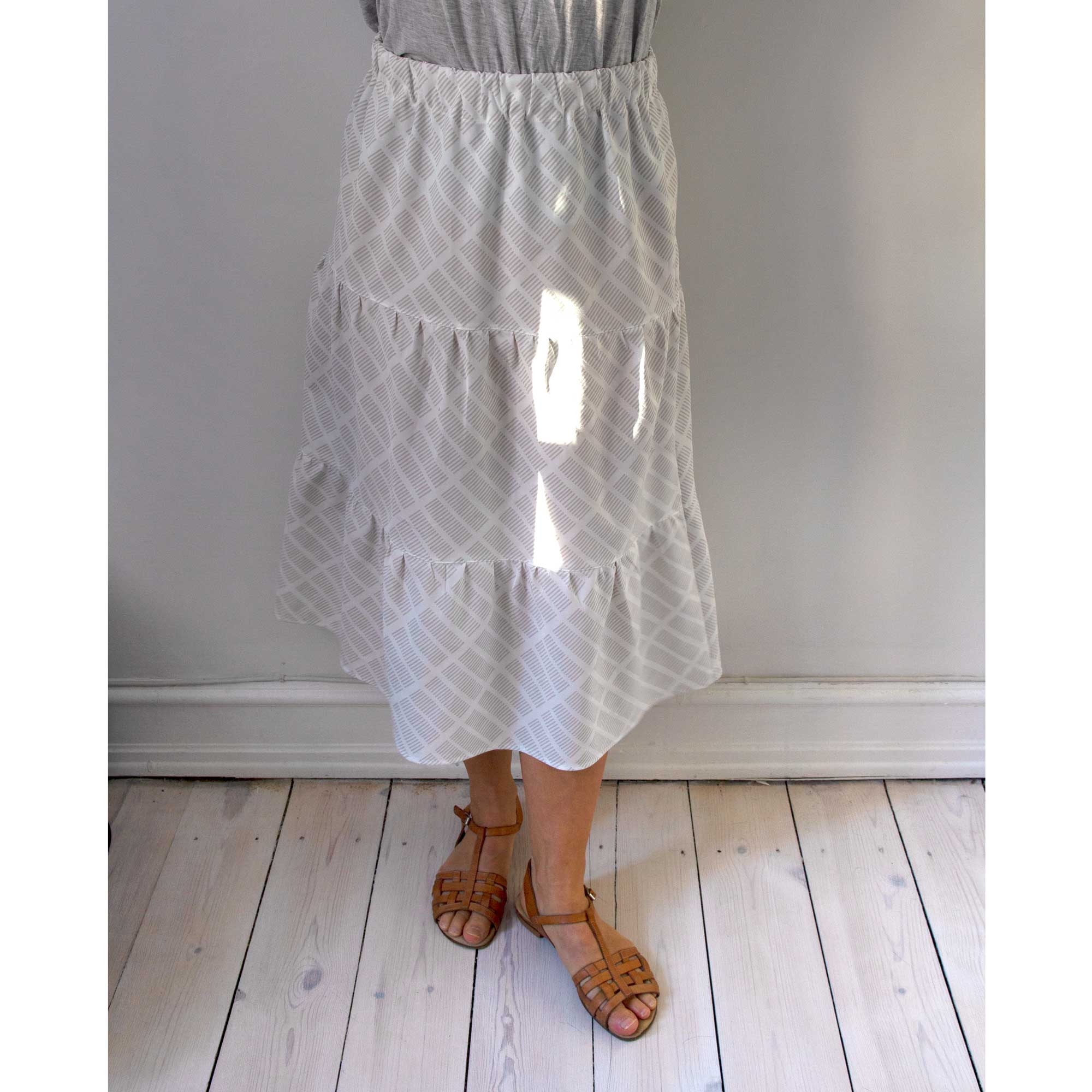 Sonya nederdel, Tile grå, design Anne Rosenberg, RosenbergCph