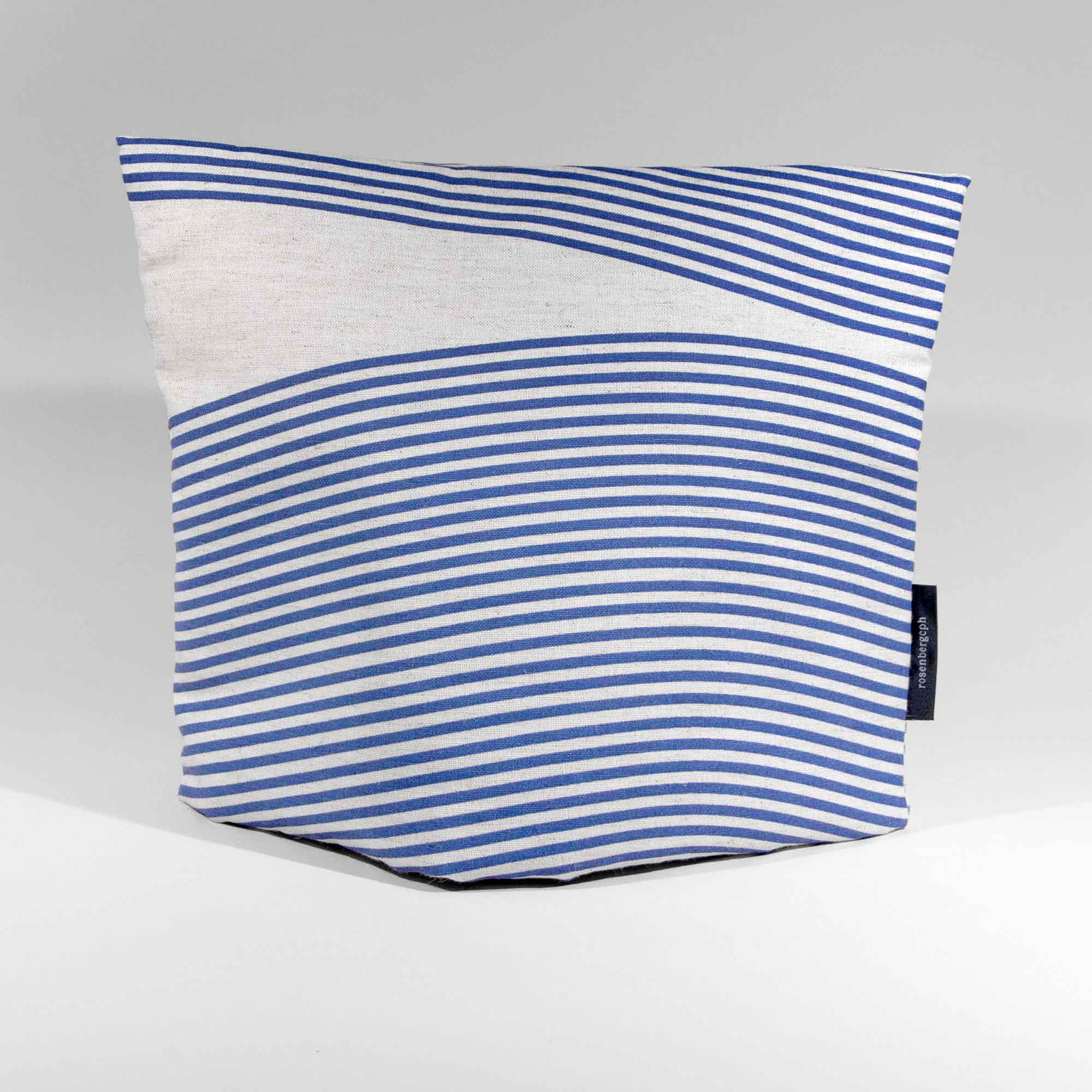 te hyggelig, flodblå, hør/polyester, design af Anne Rosenberg, RosenbergCph