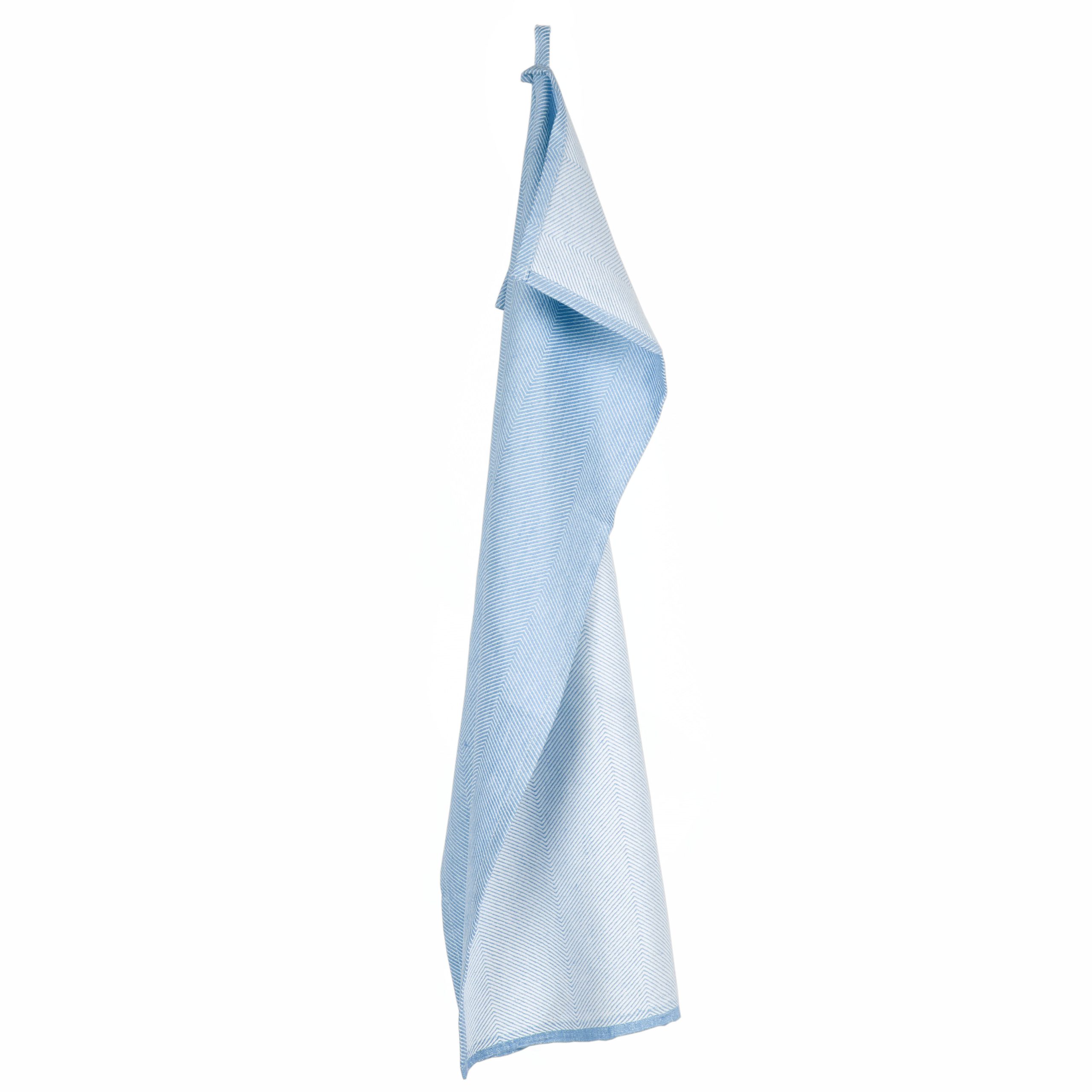 Tea towel, sky blue, linen/cotton, design by Anne Rosenberg, RosenbergCph