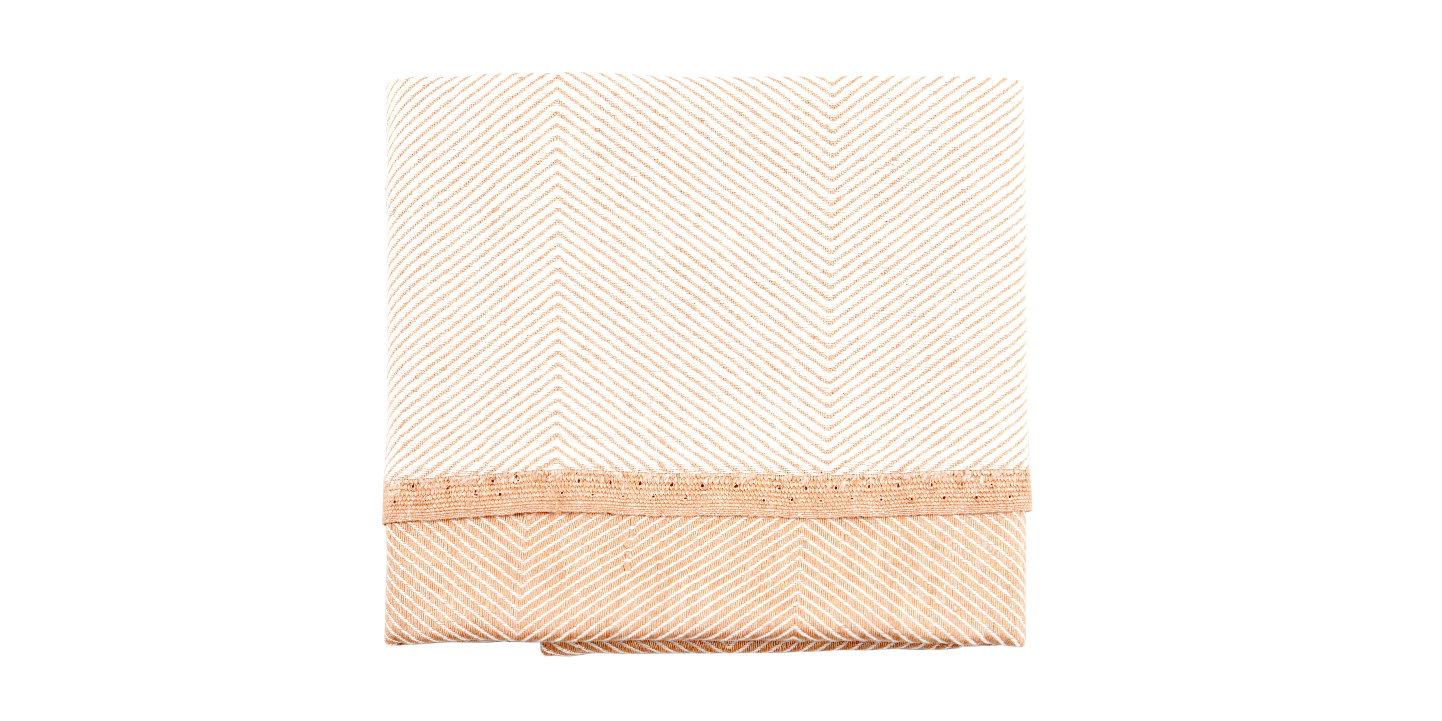 Tea towel, linen/cotton, coral