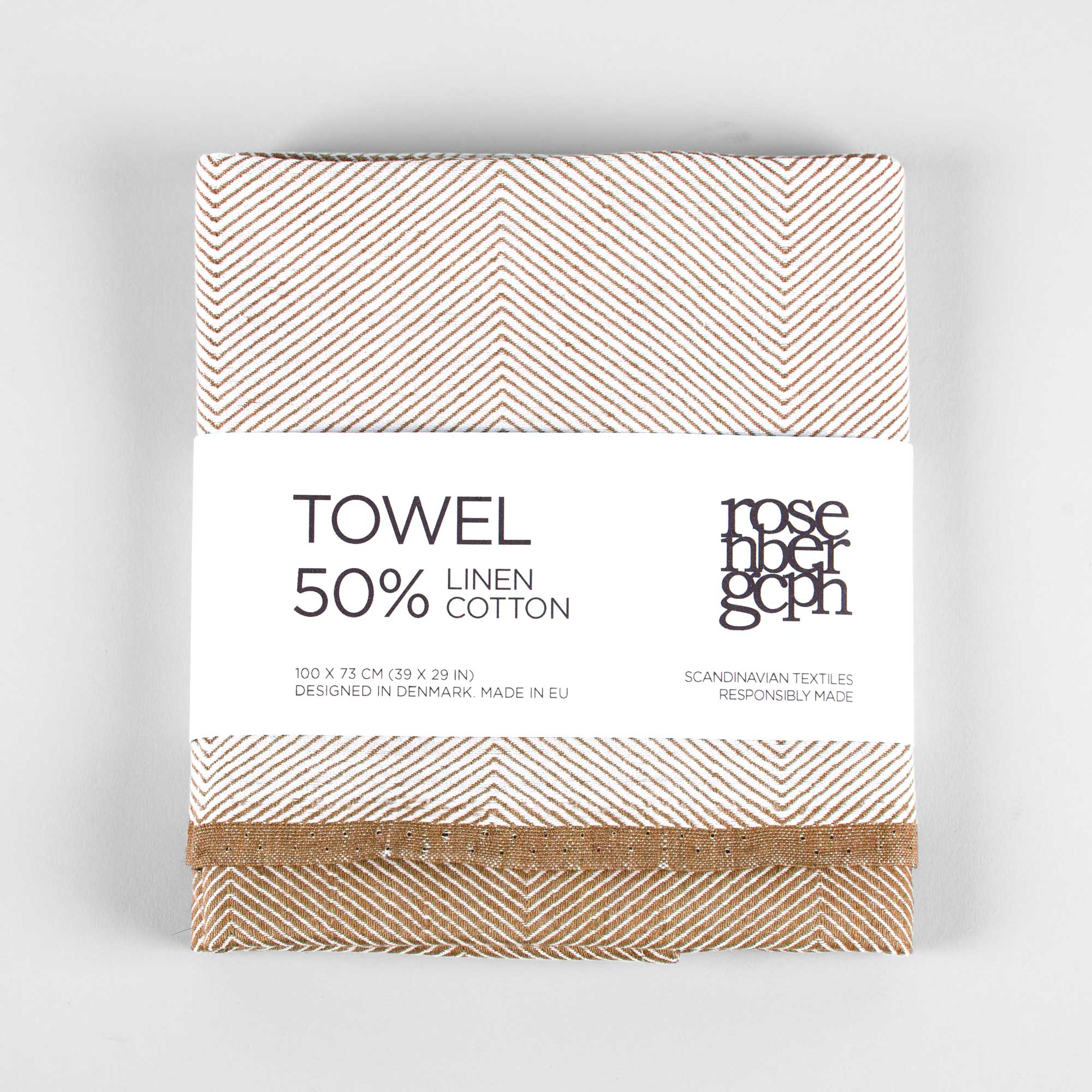 Håndklæde, mandel, hør/bomuld, design af Anne Rosenberg, RosenbergCph