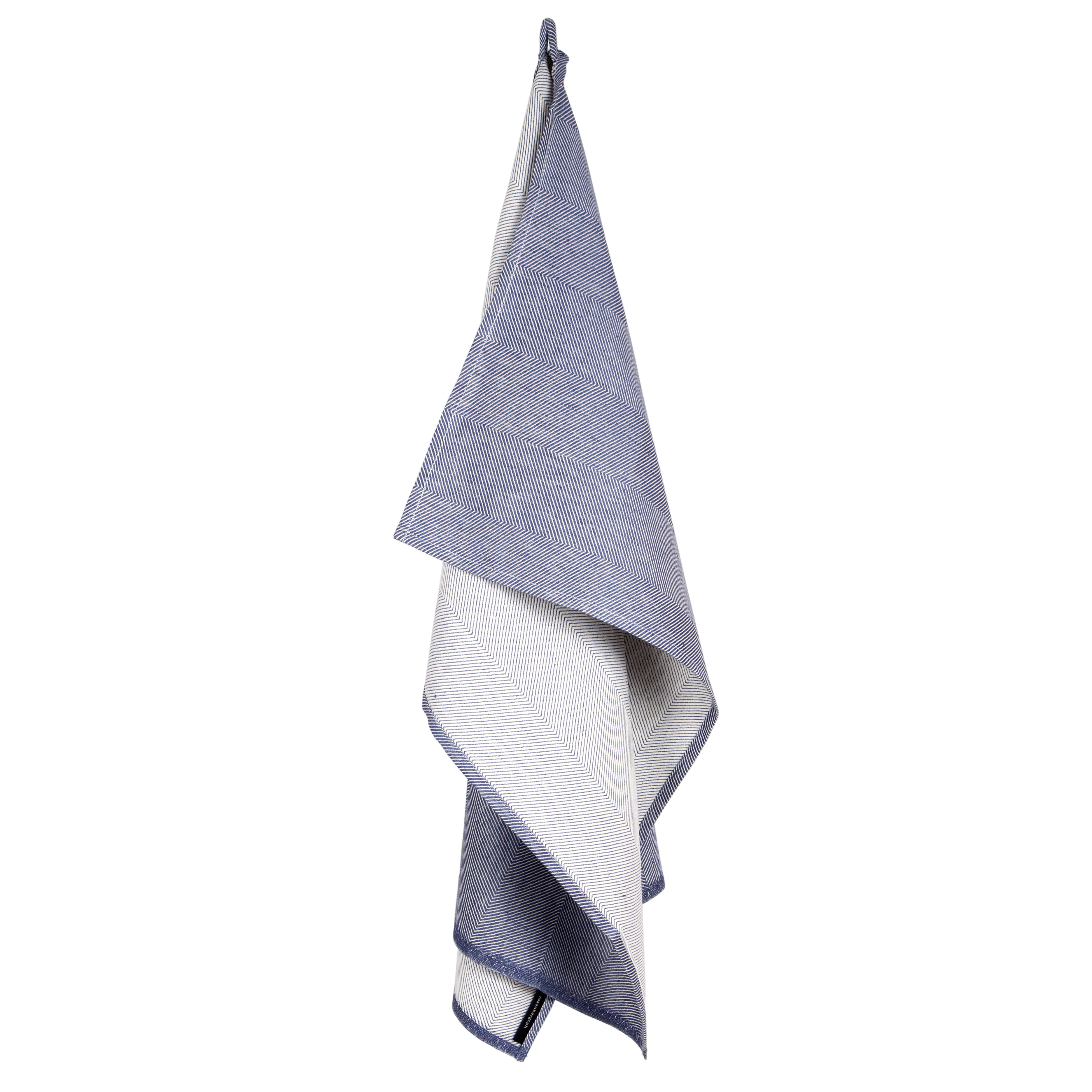 Towel, linen/cotton, indigo blue