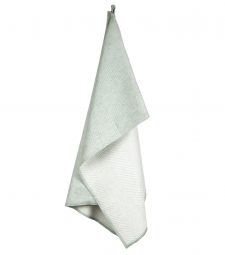 Towel, linen/cotton, aqua green