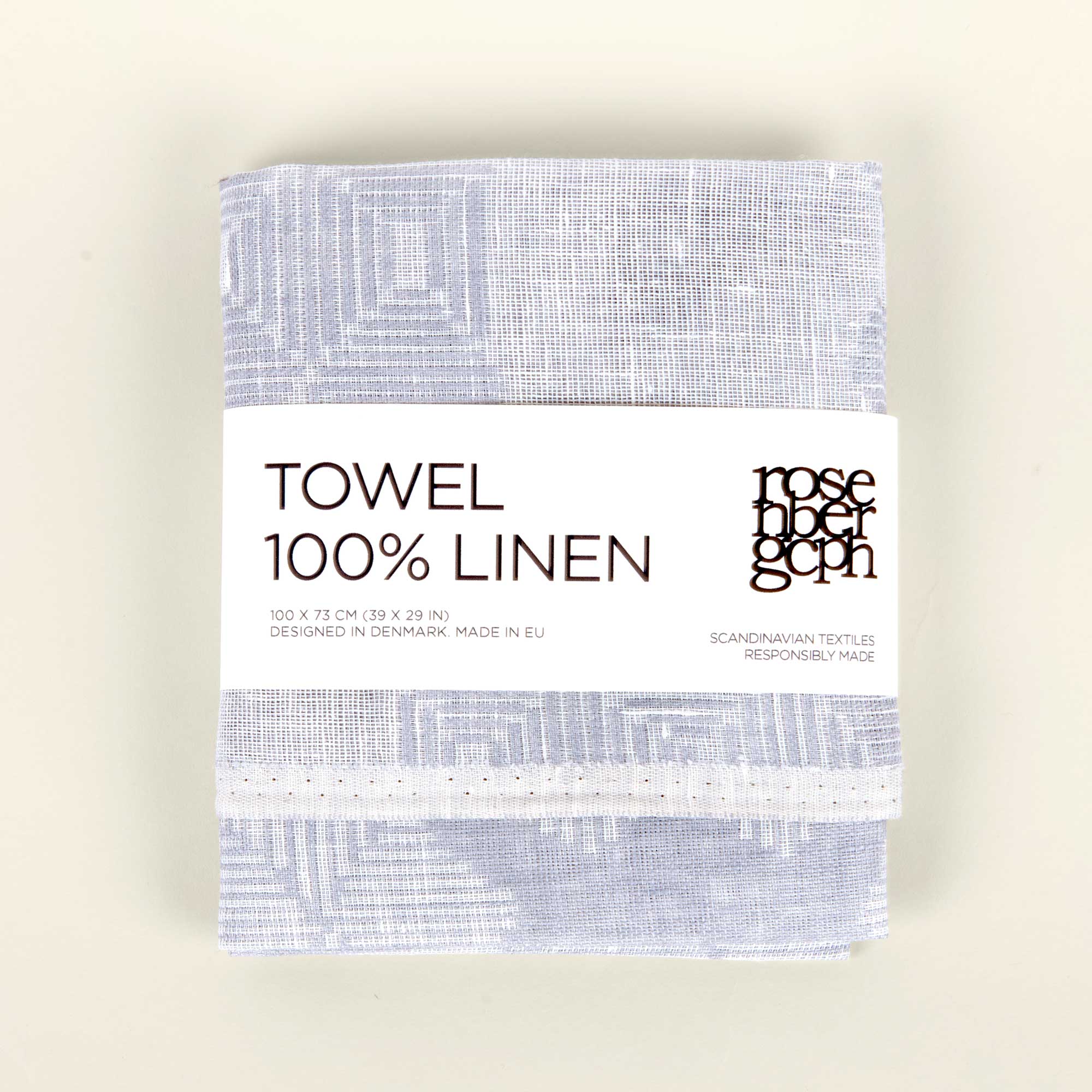 Towel, Desert Roses Grey, 100% linen