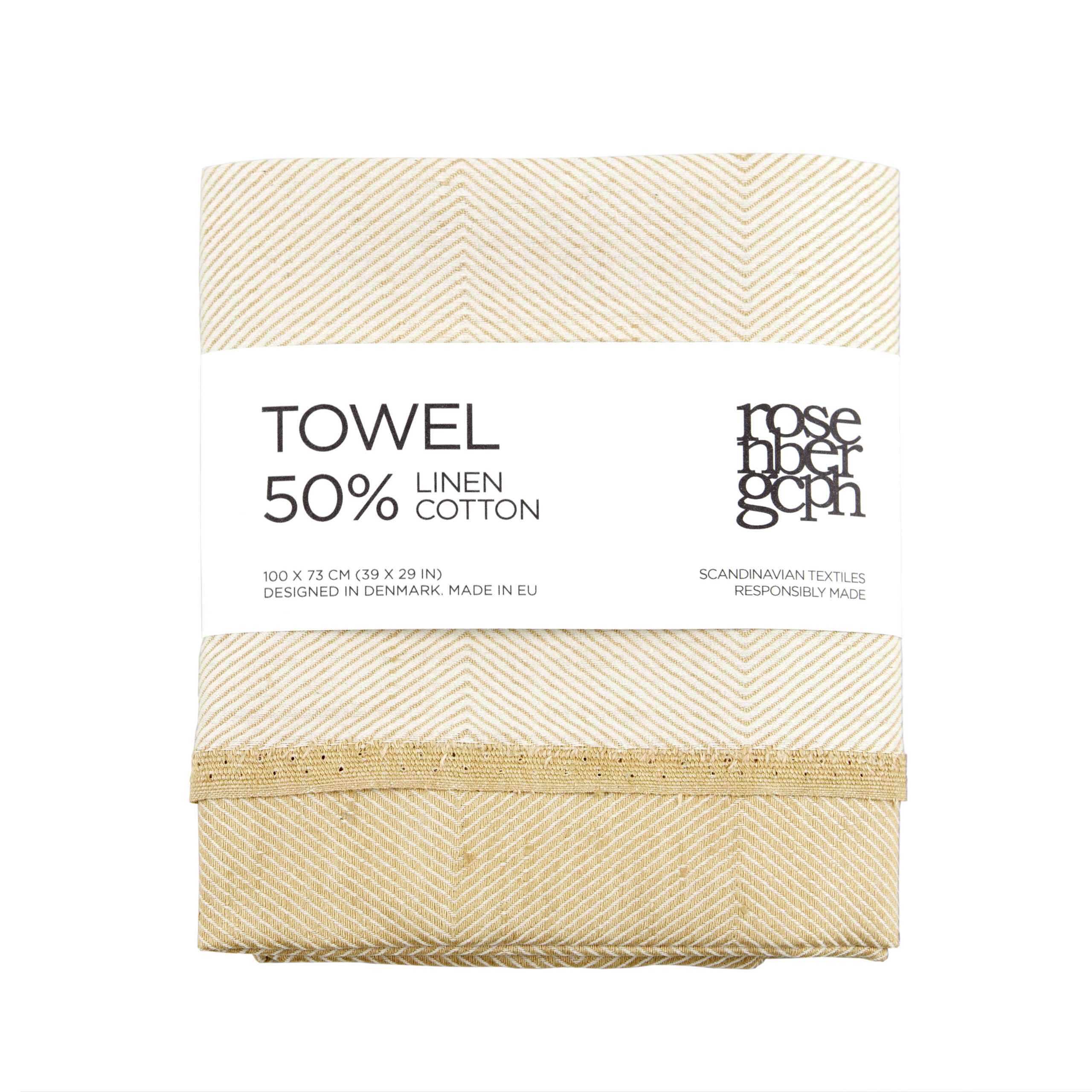 Towel, hay yellow, linen/cotton, design by Anne Rosenberg, RosenbergCph