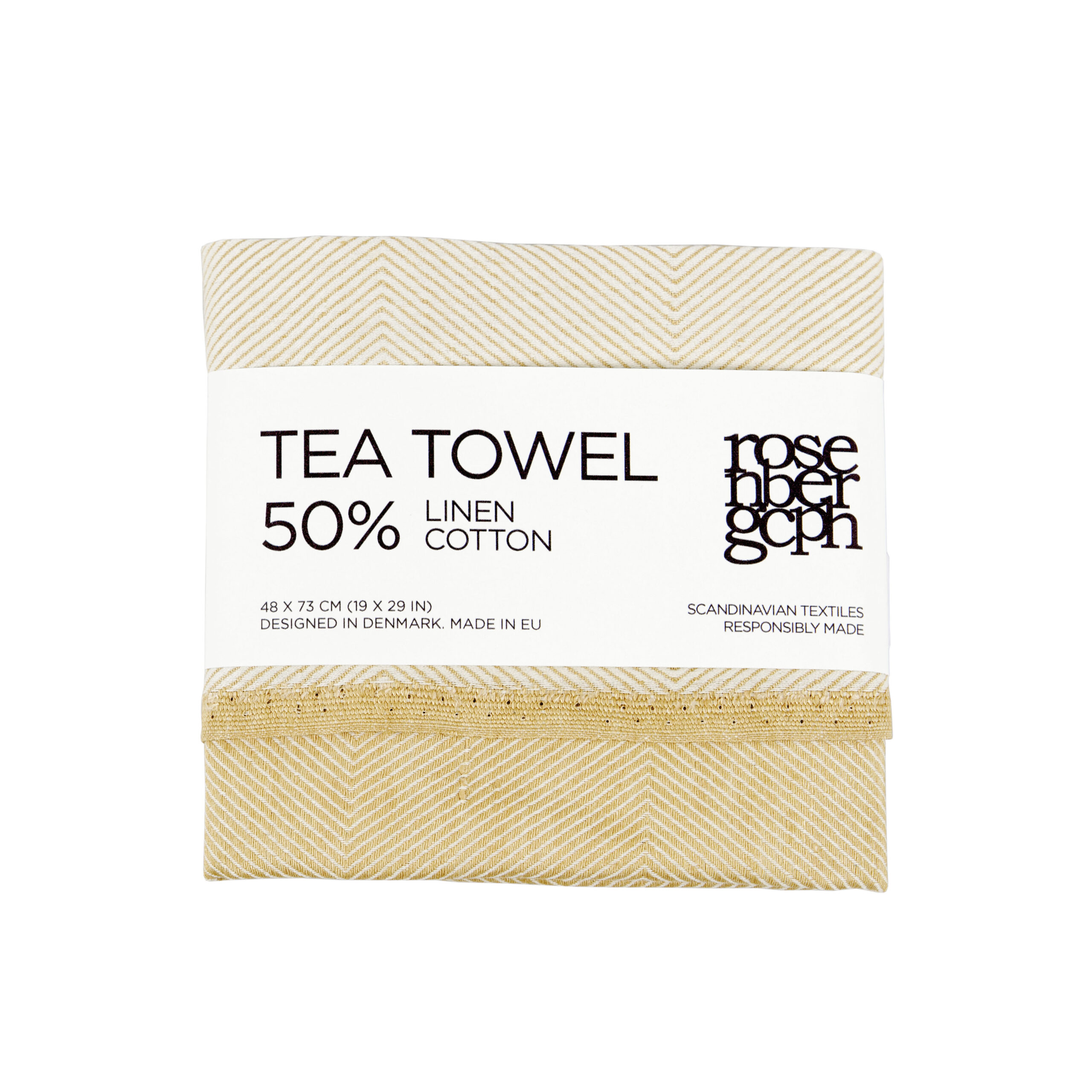 Tea towel, linen/cotton hay yellow design by Anne Rosenberg, RosenbergCph